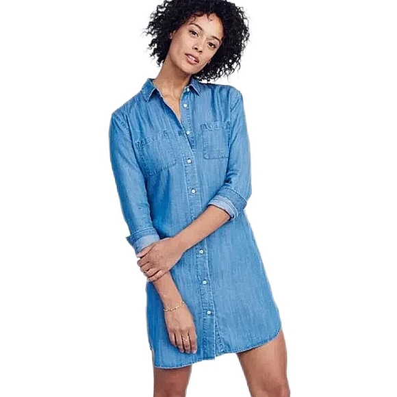 UNTUCKit Dresses & Skirts - UNTUCKit Women's 100% Tencel Maraska Chambray Long Sleeve Shirt Dress Size 8
